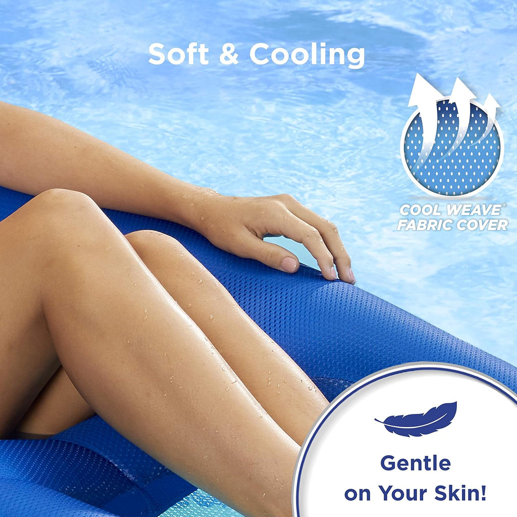 Aqua Campania Ultimate 2-in-1 Pool Float Lounge – Extra Large – Inflatable Pool Floats for Adults with Adjustable