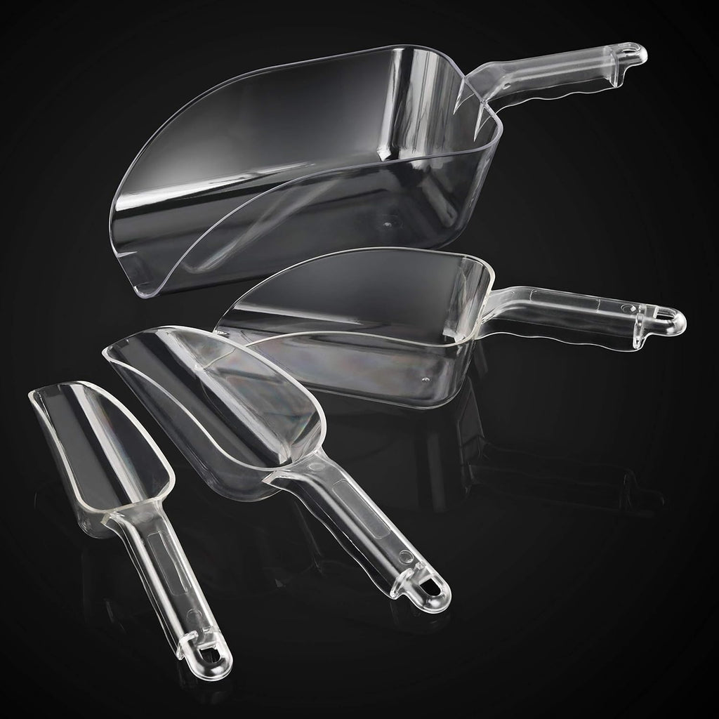 Polycarbonate Plastic Utility Ice Scoop, Clear, 24 oz