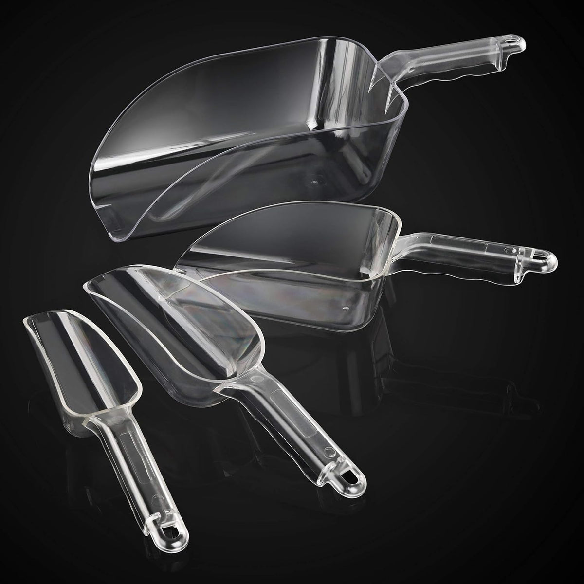 Polycarbonate Plastic Utility Ice Scoop, Clear, 12 oz