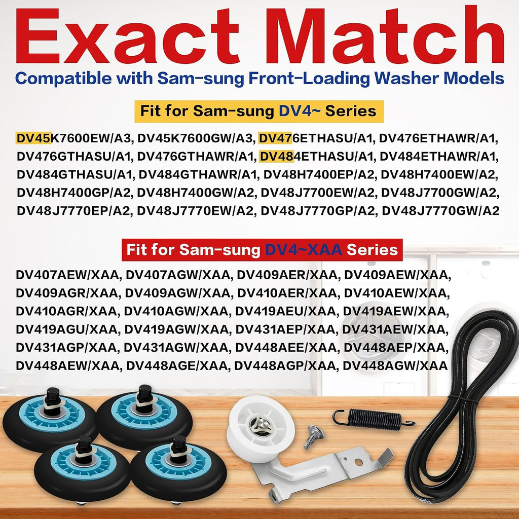 DV42H5200EP/A3 DV42H5200EW/A3 Dryer Roller Belt Kit Fit For Sam-sung