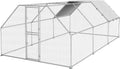 19.1 x 9.8 x 6.4 ft Large Metal Chicken Coop for 20-30 Chickens