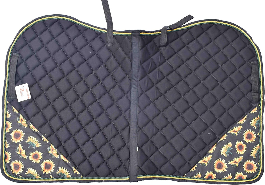 Sunflower All Purpose English Saddle Pad, Handmade Jumping Saddle Pad, Fly Bonnet Special, and This Saddle pad is