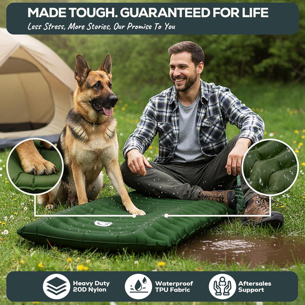 Ether 17.5oz Ultralight Camping Sleeping Pad – Backpacking Air Mattress – Camping Mattress Pad – Compact Inflatable
