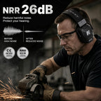 Noise Reduction Ear Muffs,Foldable Shooting Ear Protection,BLACK
