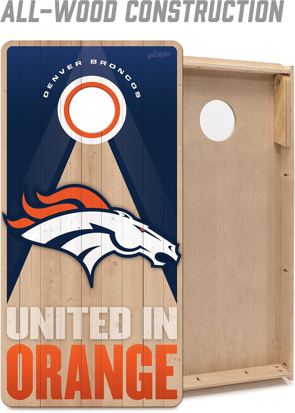 NFL 2' x 4' Slogan Series Professional Wood Cornhole Game with Logo Bags