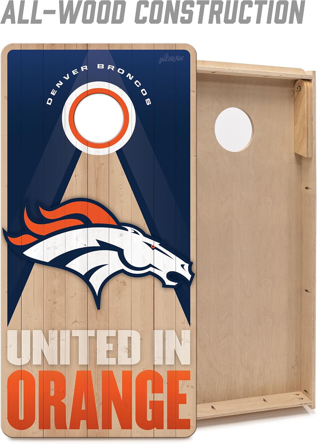 NFL 2' x 4' Slogan Series Professional Wood Cornhole Game with Logo Bags