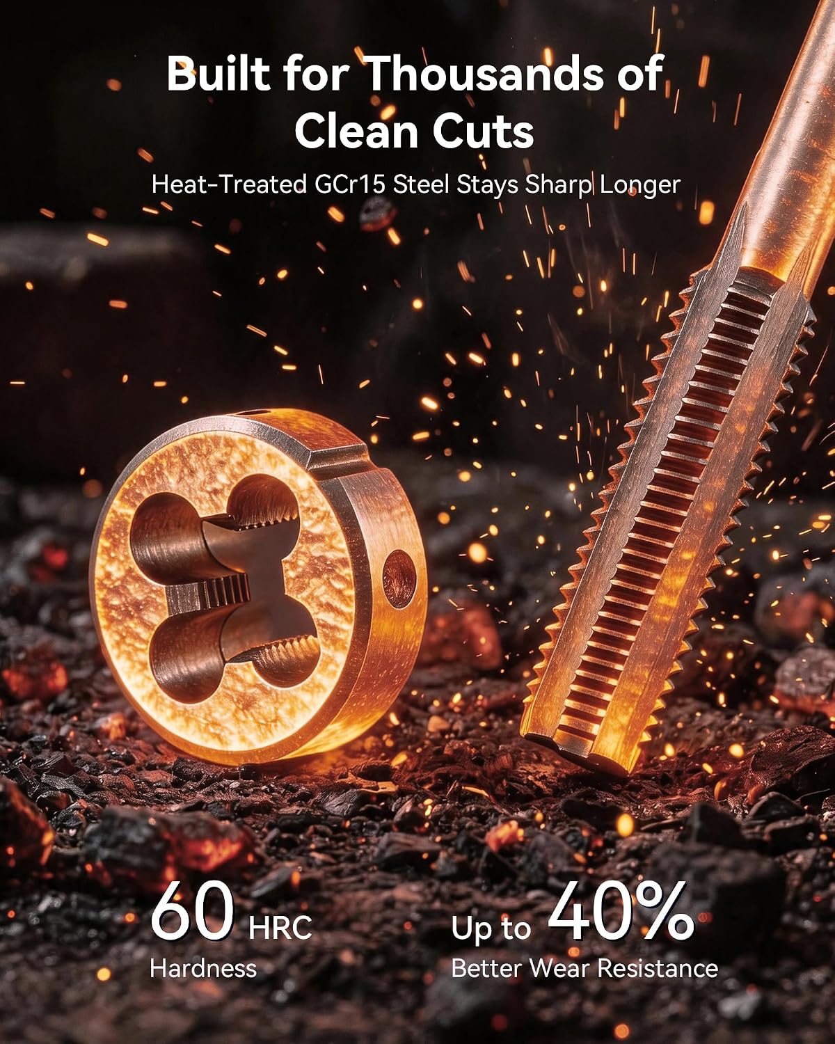 OMT Metric Tap and Die Set, Thread Repair and Cutting Kit with Wrenches