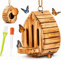 Butterfly House Wooden Shelter for Garden, Hanging Habitat Box (Wood)