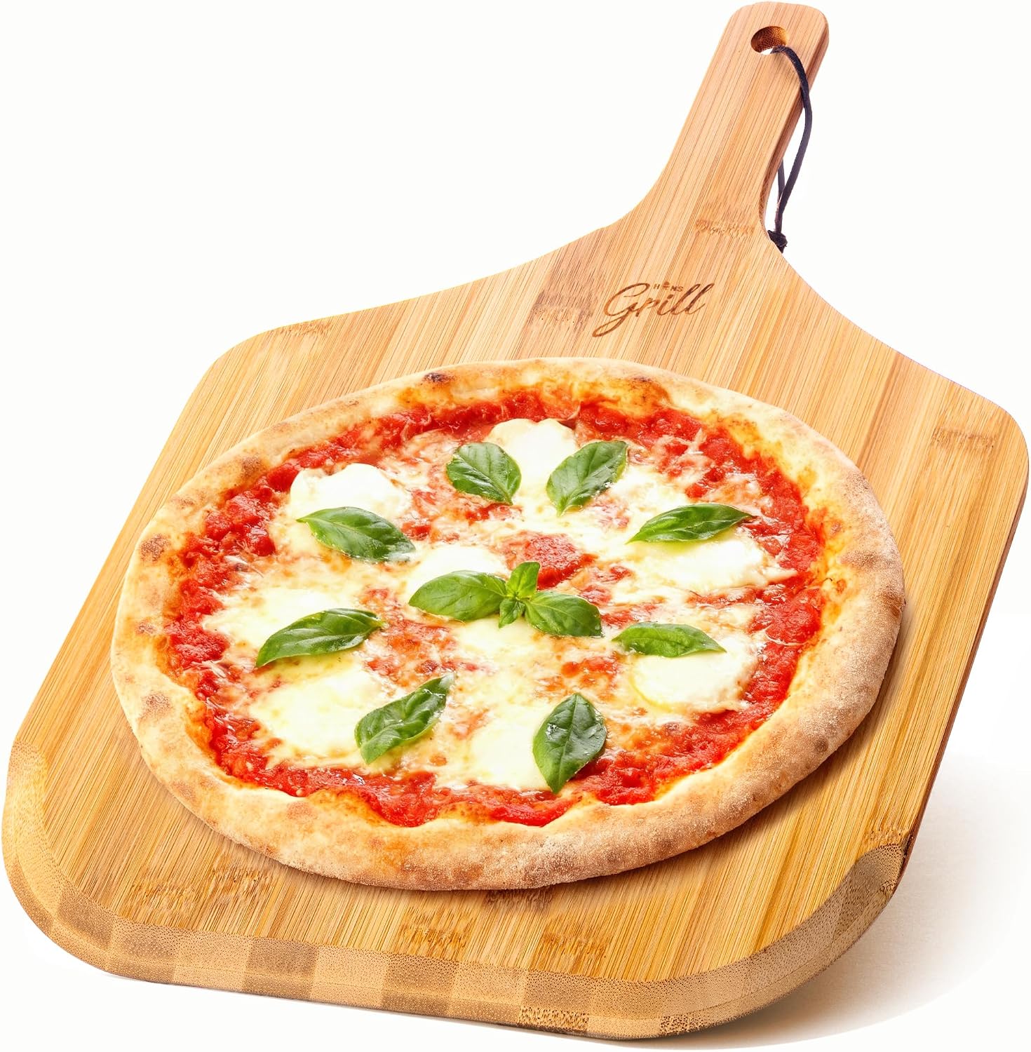 Bamboo Wooden Pizza Peel, 12 Inch Paddle for Oven
