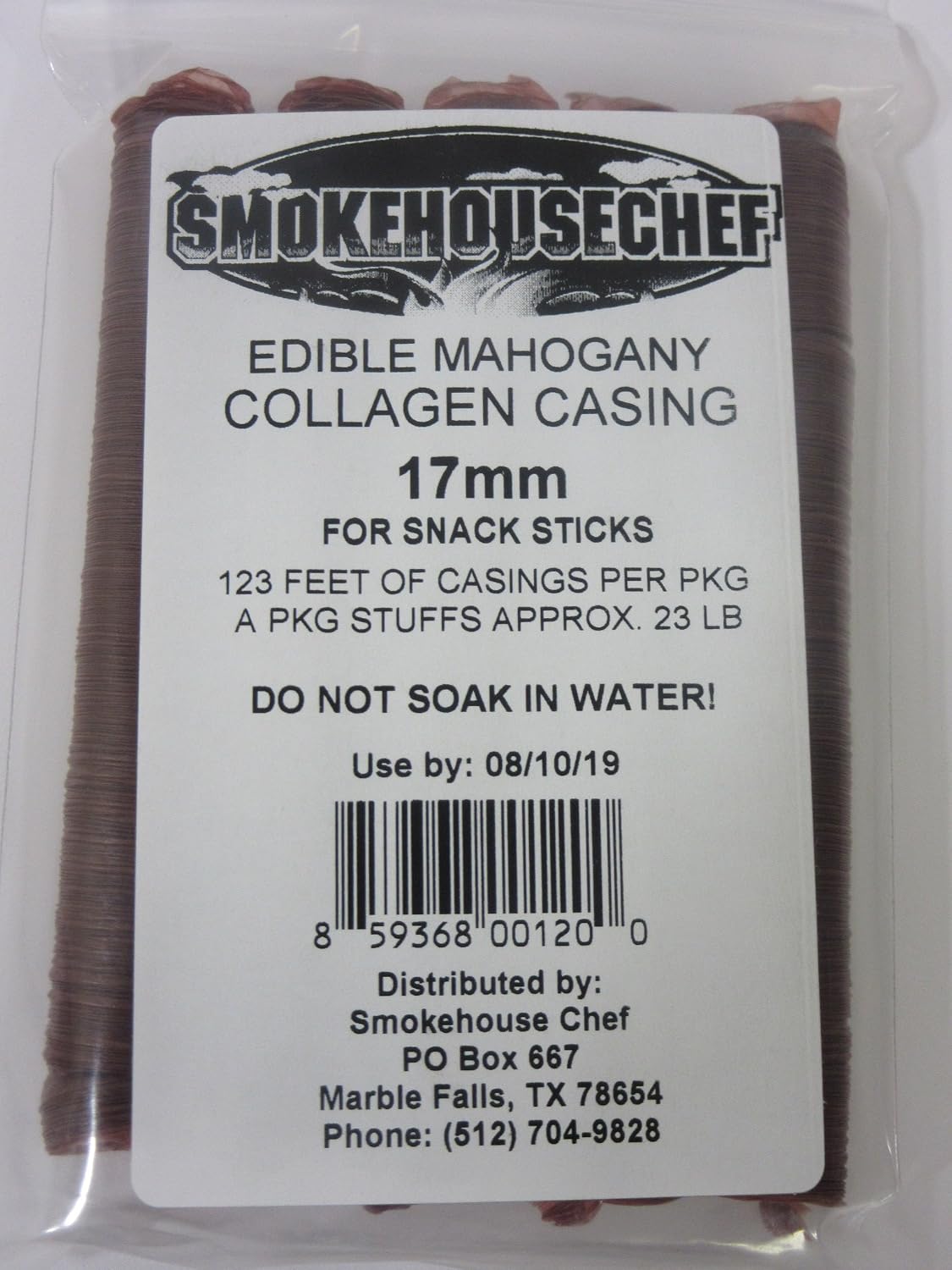 17 mm SLIM snack stick casings for homemade snack Slim Jim sausage. Just add beef, venison, pork etc. ENOUGH Casings