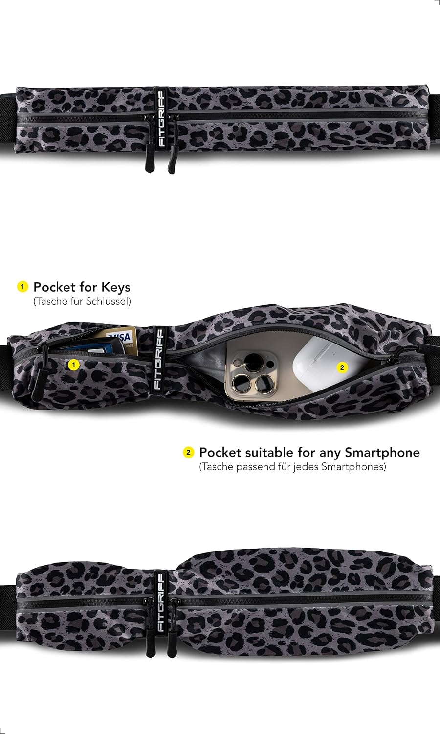 Running Belt for Men & Women - Secure Jogging Pouch for Phone, Keys & Essentials