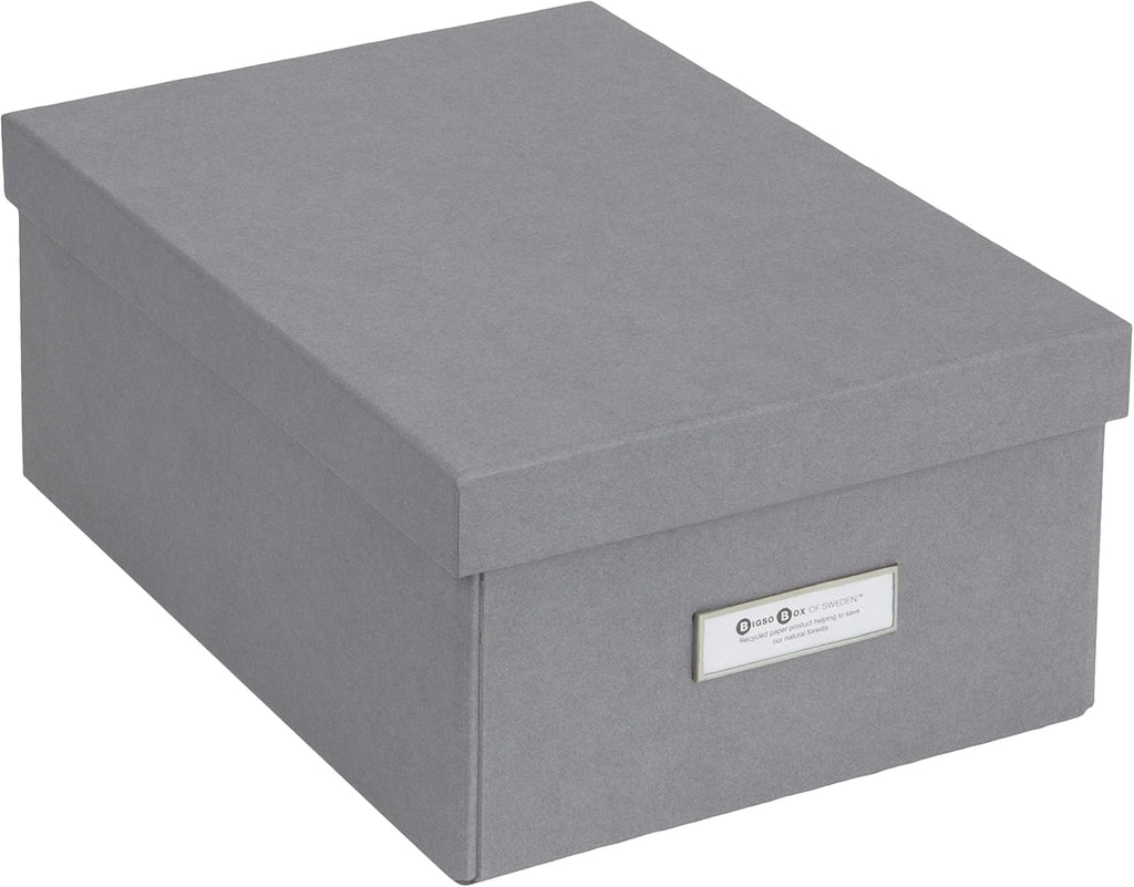 Bigso Karin Collapsible Storage Box - Photo Storage Box with Labelframe for Easy Identification - Simple Assembly