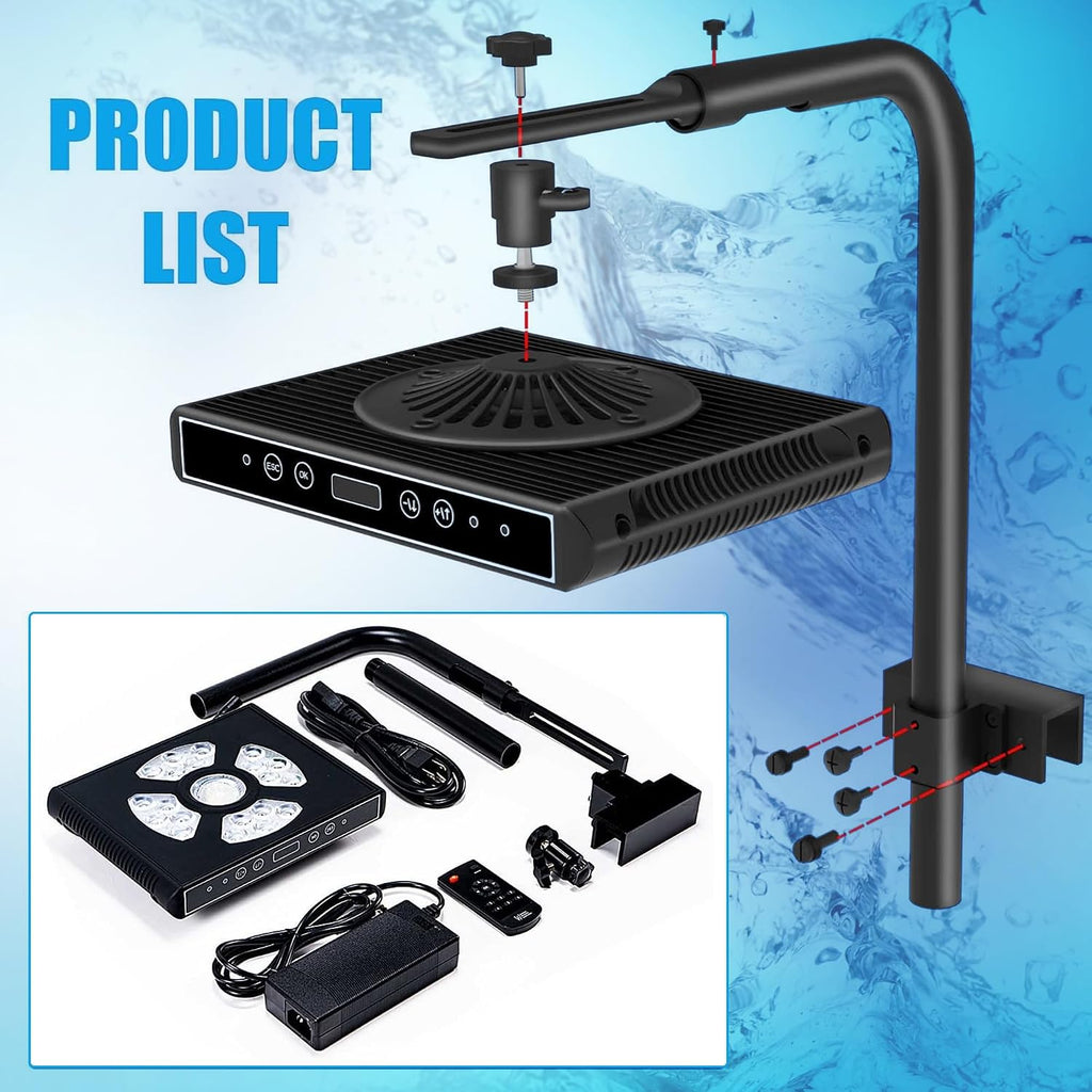 Aquarium Lights-100 watt 5 Channels Sunrise Sunset Moonlight Reef Lights for Coral SPS LPS Saltwater Tank