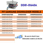 DD81-01640A, IC-77225SSDWB-1 Dishwasher Circulation Pump Motor OEM Replacement Parts for Samsung DW80F600UTS/UTW, DW80K5050UB, DW80K5050UG, DW80K5050US, DW80K5050UW, DW80R5060UG/US, DW80R5061US/UT