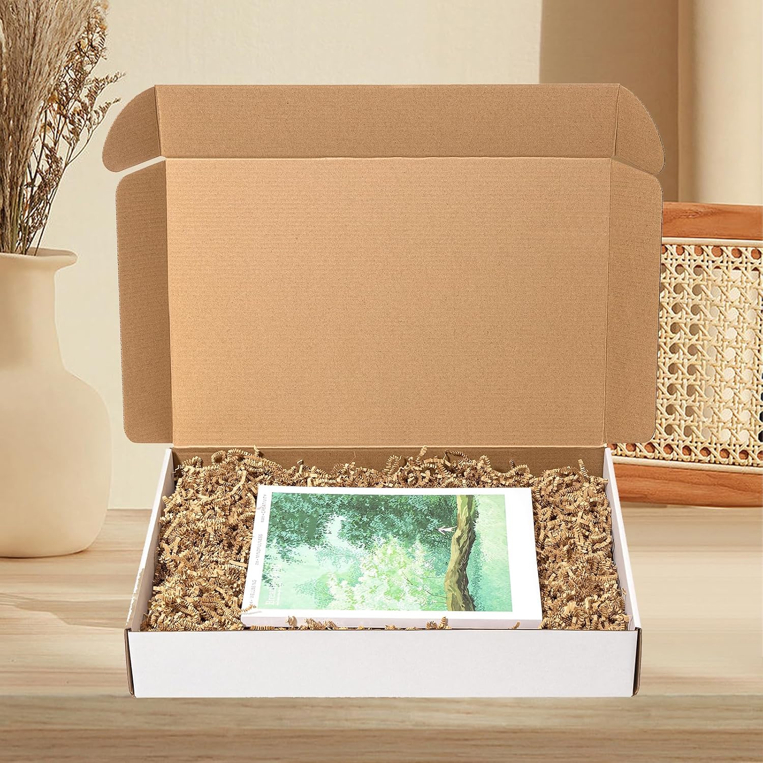 17x11x3" Shipping Boxes 20 Pack White Corrugated Cardboard Box | 3 Layers, Medium Literature Mailer Packaging