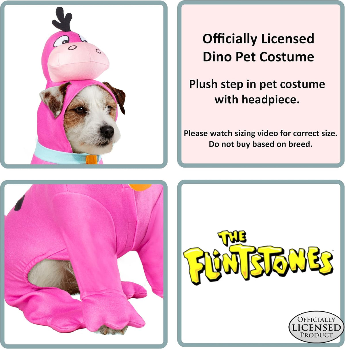 at Party City The Flintstones: Dino Pet Costume for for Dogs or Cats, Small