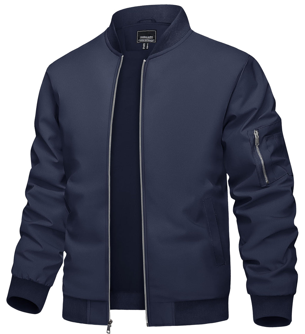 Jackets for Men Bomber Jacket Lightweight Men Jacket Lightweight Mens Windproof Jacket Baseball Coat Full Zip