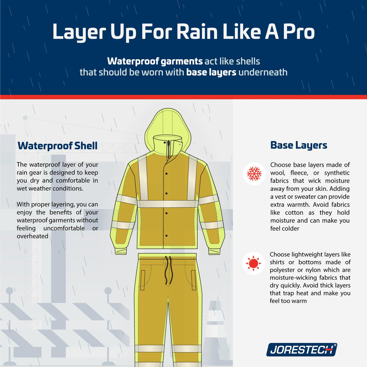 Class 3 Hi-Vis Waterproof Rain Jacket