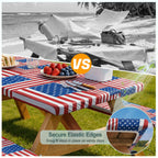 Picnic Table Cover with Bench Covers Camping Essentials Waterproof Windproof Camping Tablecloth with Drawstring Bag