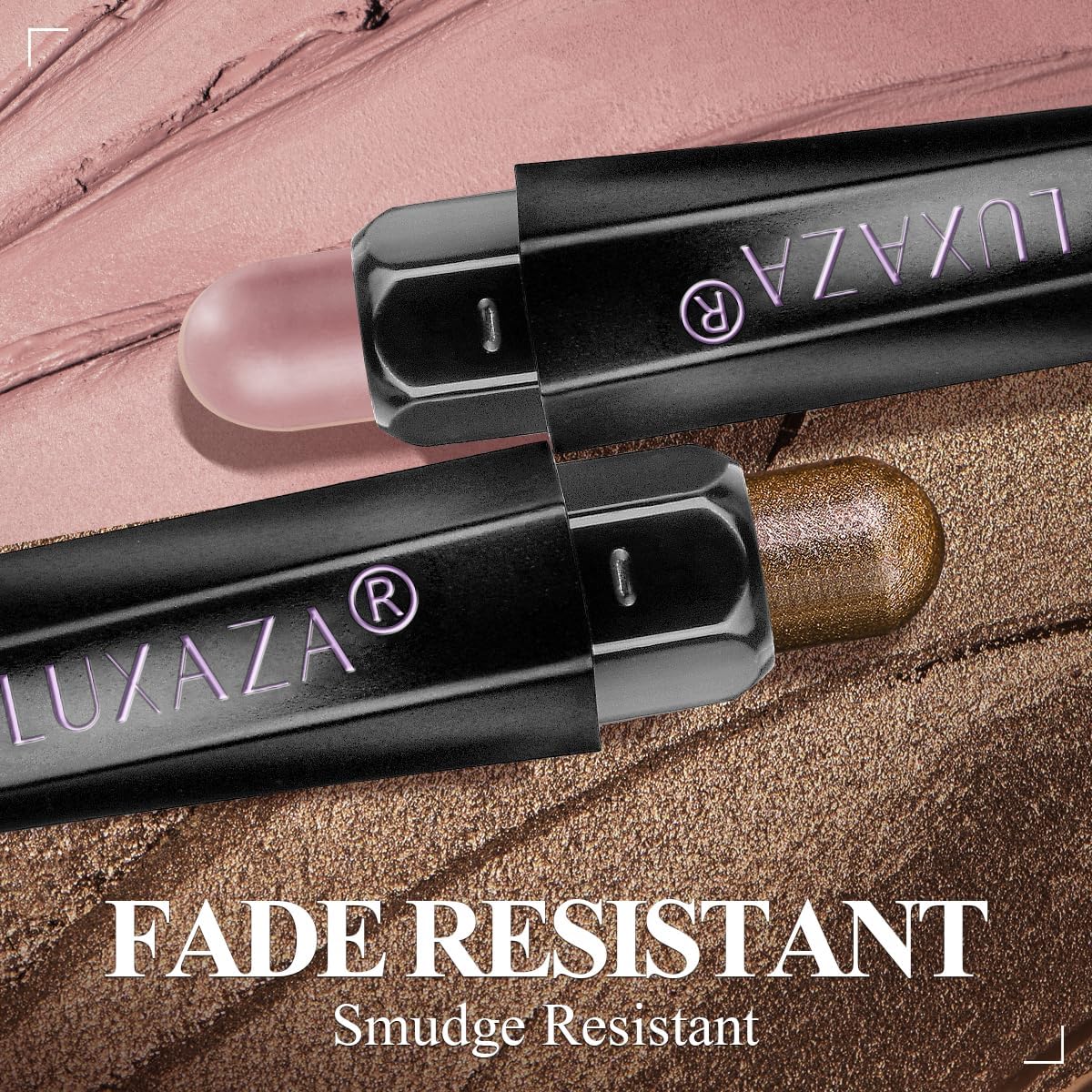 Neutral Eyeshadow Stick Makeup 6PCS Set, Brown Nude Metallic Shimmer Matte Cream Eye Shadow Palette Eyeliner
