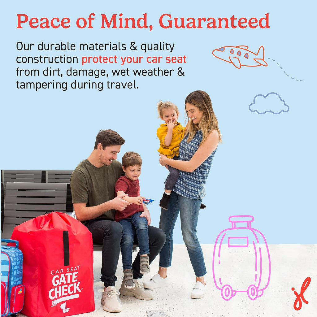 Gate Check Travel Bag for Car Seats - Car Seat Travel Bag for Airplane, Fits All Baby & Infant Carriers, Airport