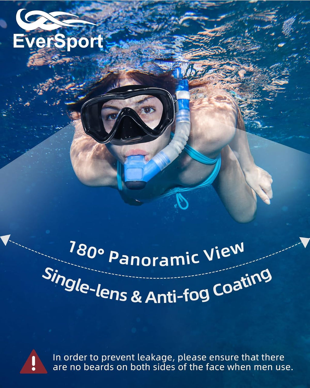 Swim Goggles Adult with Nose Cover, Anti-fog Clear Diving Mask Wide View No Blurring for Men Women Youth