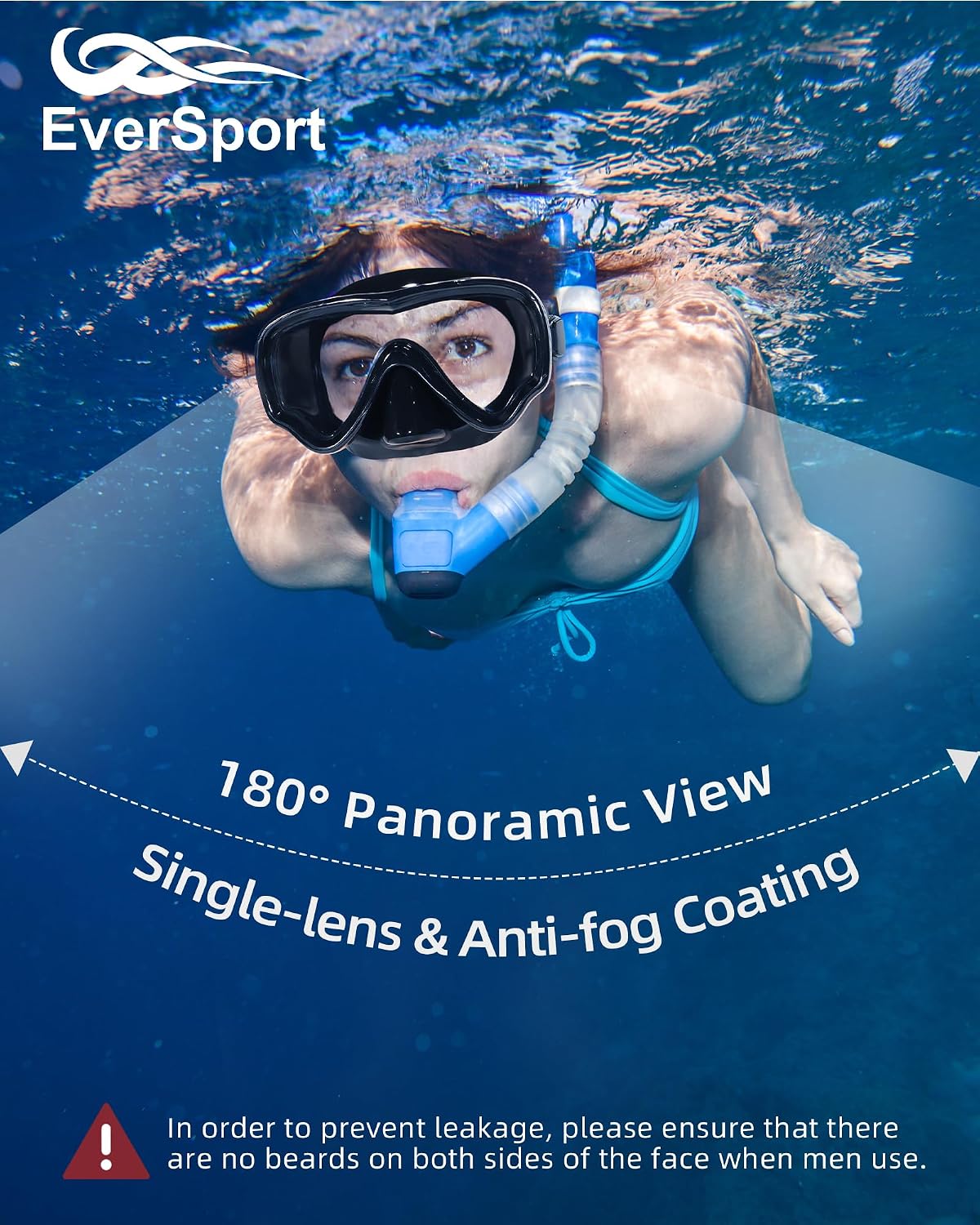 Swim Goggles Adult with Nose Cover, Anti-fog Clear Diving Mask Wide View No Blurring for Men Women Youth