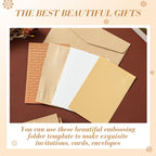 8 Pcs Embossing Folders for Card Making, Vintage Style