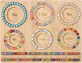 Bead Board for Jewelry Making, Bamboo Beading Board for Jewelry Bracelet Making, DIY Bracelet Bead Board