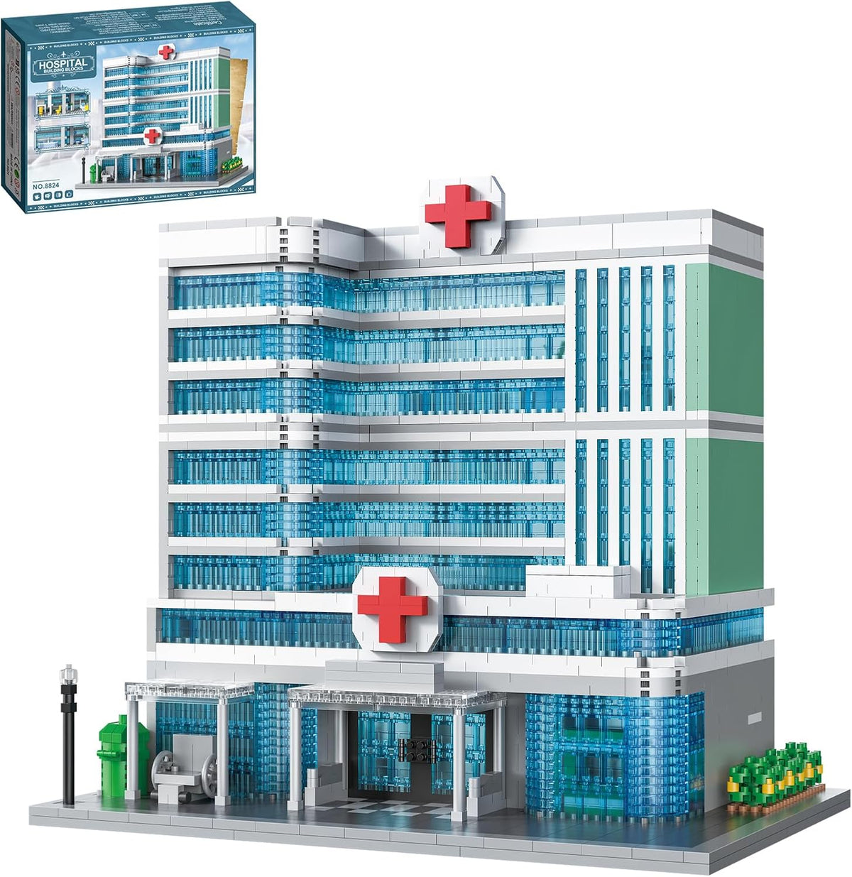 Hospital Architecture Model Micro Mini Building Block Set