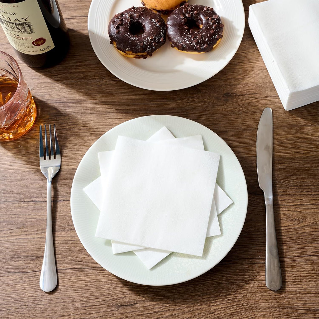 200 Count Linen-Feel Disposable Cocktail Napkins