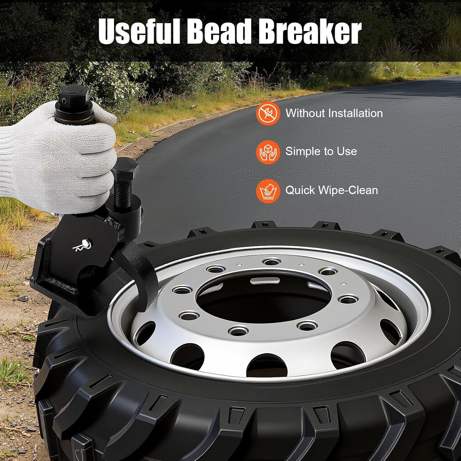 Manual Tire Bead Breaker, 10"-21" Tires Changer Tool Heavy-Duty Bead Buster Tire Bead Breaker Tool Easy-Operated Tire