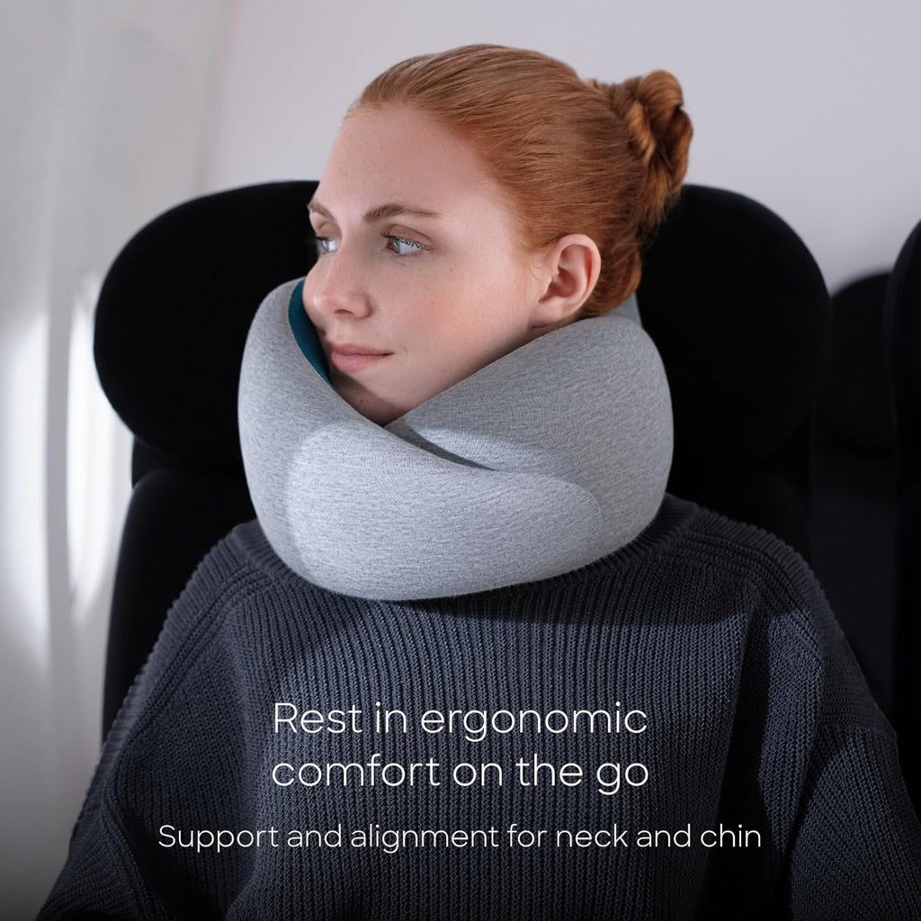 Ostrichpillow Go Neck Pillow, Travel Pillows for Airplanes, Premium Memory Foam Travel Pillow, 360º Ergonomic Design