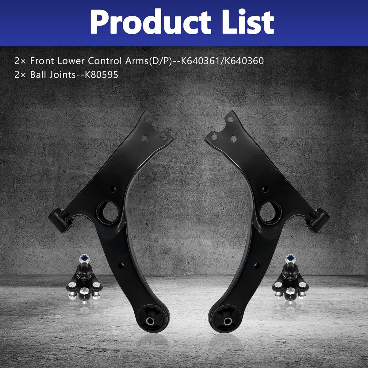 Control Arms, Front Lower Ball Joints Suspension Kit