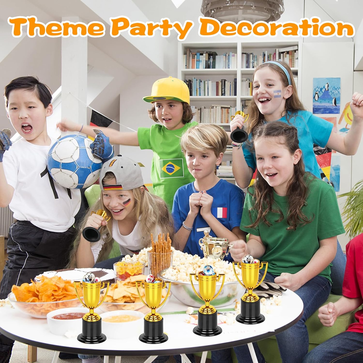 Mini Trophies, 24PCS Gold Trophy Award, Plastic Trophies 4 Inch Trophy Cups | Award Trophies for Party Favors, Props