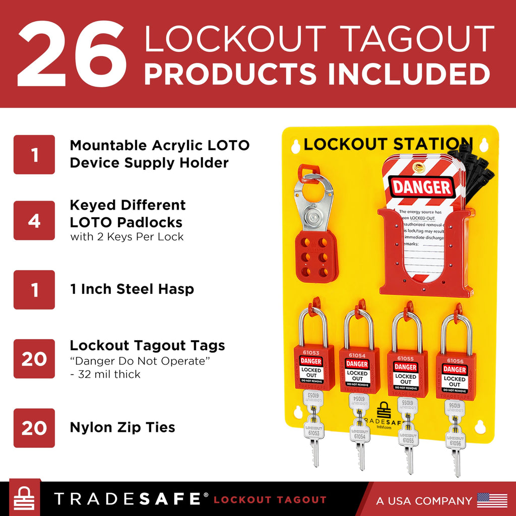 Lockout Tagout Station, Lock Out Tag Out Station with Devices