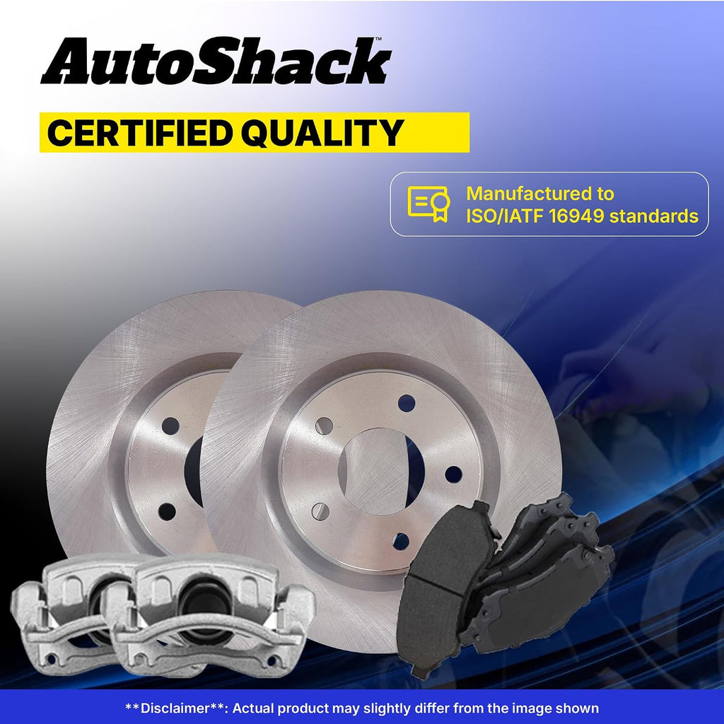 AutoShack Front Brake Rotors Pads & Calipers for Chevy Equinox 2017 | 12.64" (321 mm) Brake Kit, direct-fit