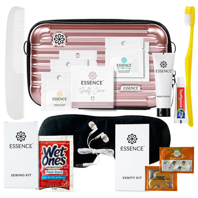 Essence Travel Amenity Kit | Travel Essentials & Travel Size Toiletries Kit | 5-Pack Nasal Diffuser Rings, Sleep