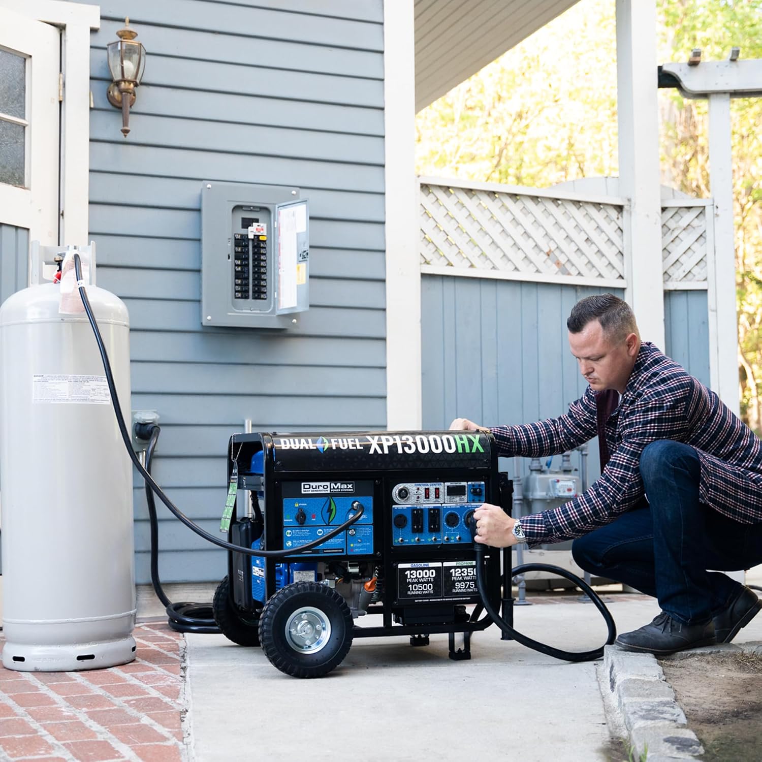 XP13000HX 13,000-Watt Dual Fuel Portable Generator - Gas & Propane, Electric Start, Whole Home Power Backup, Transfer