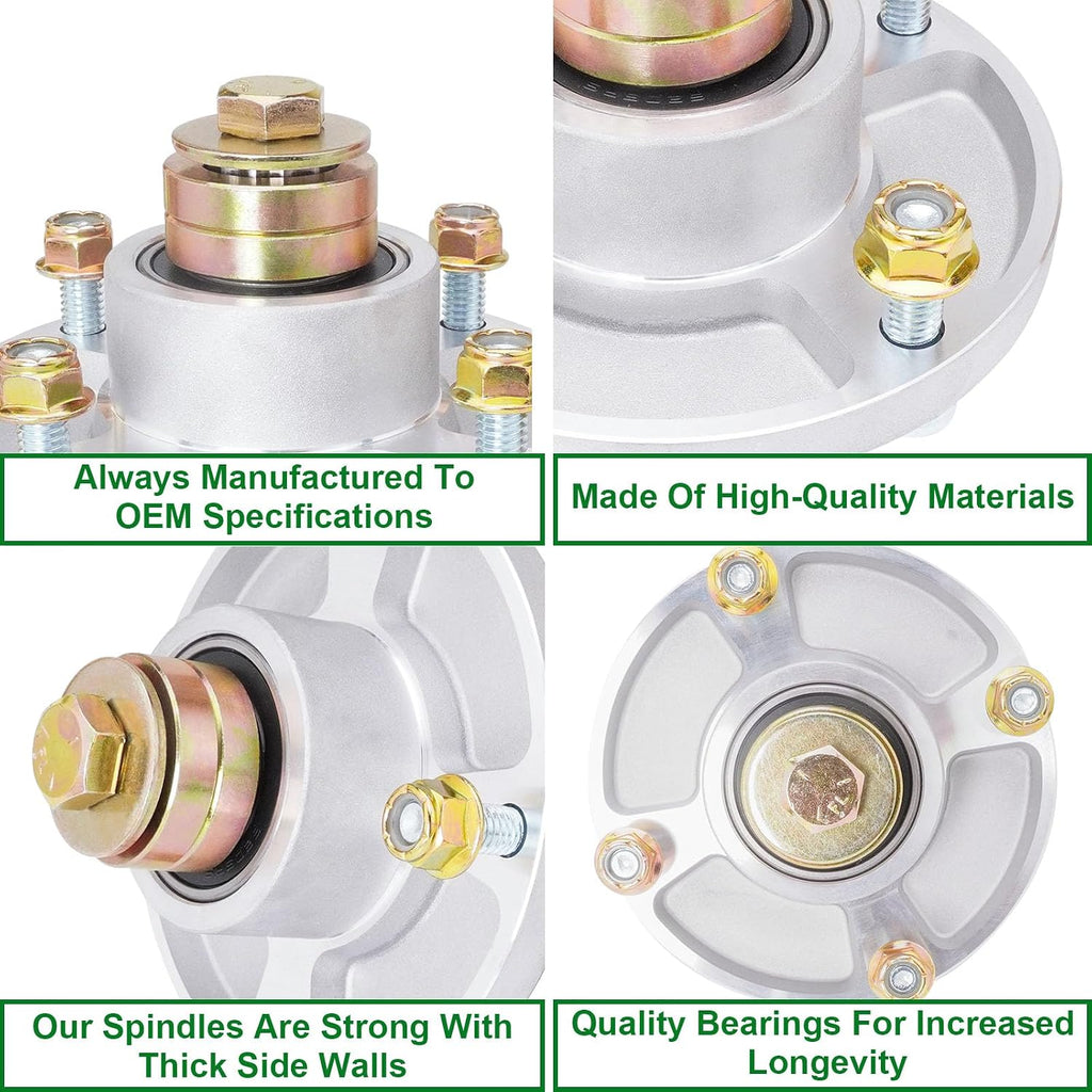 36" 42" 48" 54" 60" Deck Spindle Assembly Fit for Hustler Raptor SDX SD Flip Up Lawn Mower Replaces 601804 607418 607418P (3 Pack)