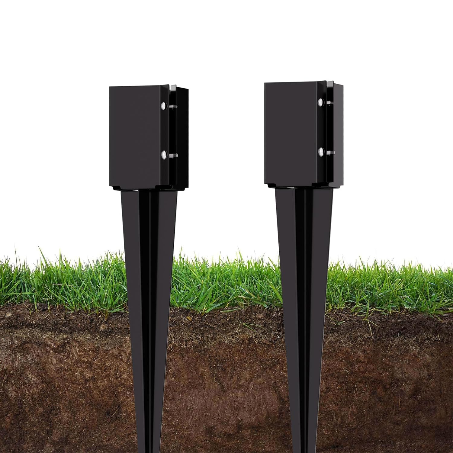 24 Inch 4x4 Fence Post Anchor Ground Spike (Fit 3.6"x3.6")