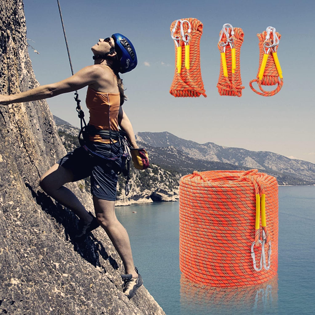 Climbing Rope, Dynamic Rock Climbing Rope, Braided Polyester Arborist Rigging Rope, Escape Equipment in