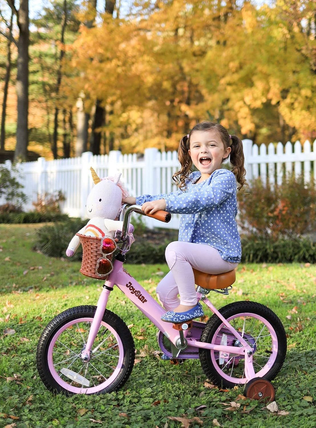 12-16" Vintage Kids Bike Ages 2-7Y, Training Wheels/Basket | Toddler Bike for Girls, 12/14/16" Sizes for Ages 2-7