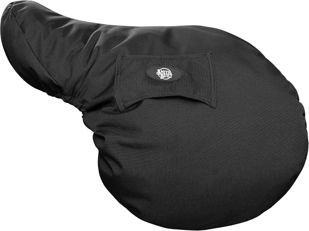 English Saddle Cover, Black - Breathable, Waterproof Fleece-Lined Fitted Protector