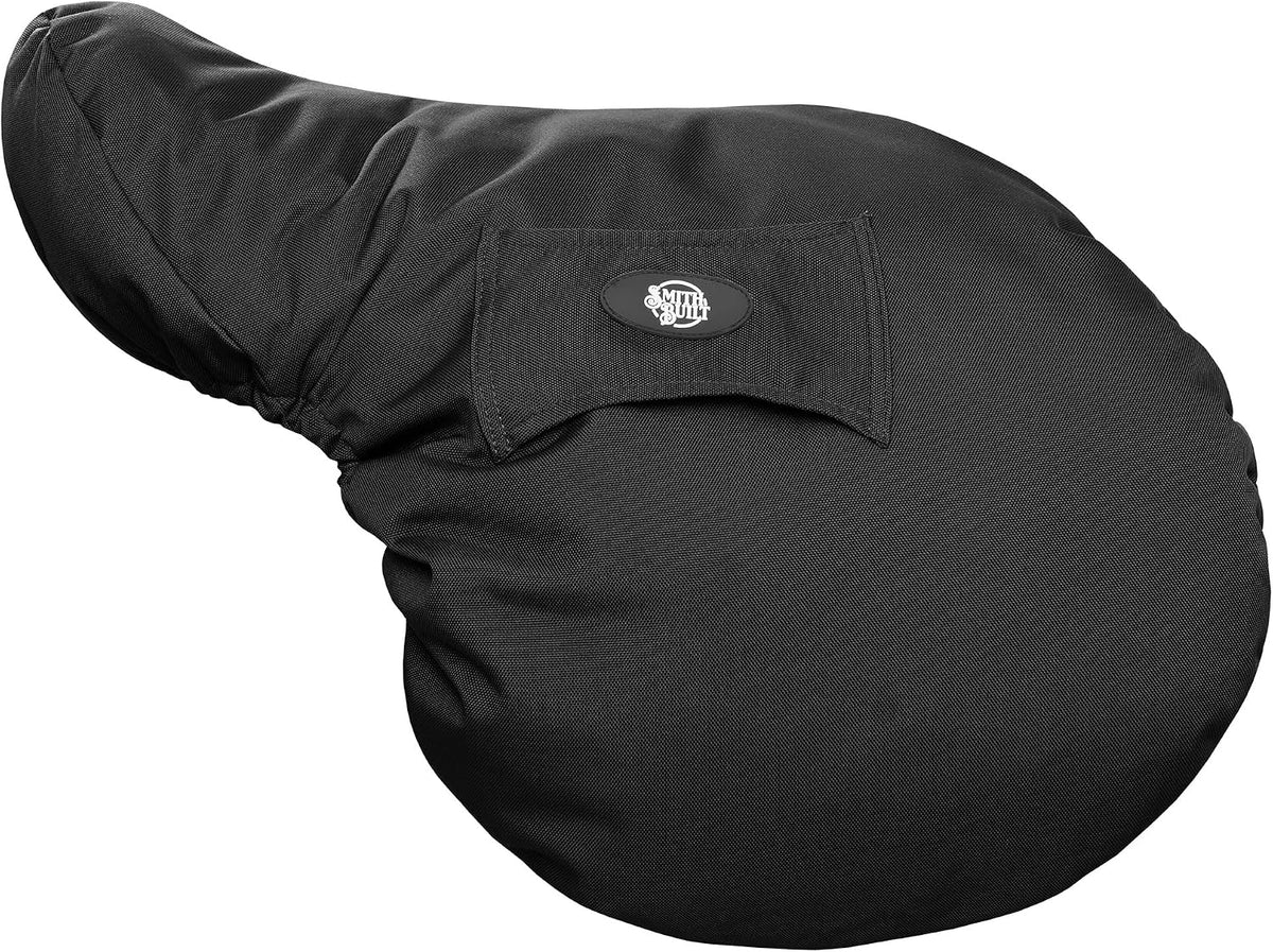 English Saddle Cover, Black - Breathable, Waterproof Fleece-Lined Fitted Protector