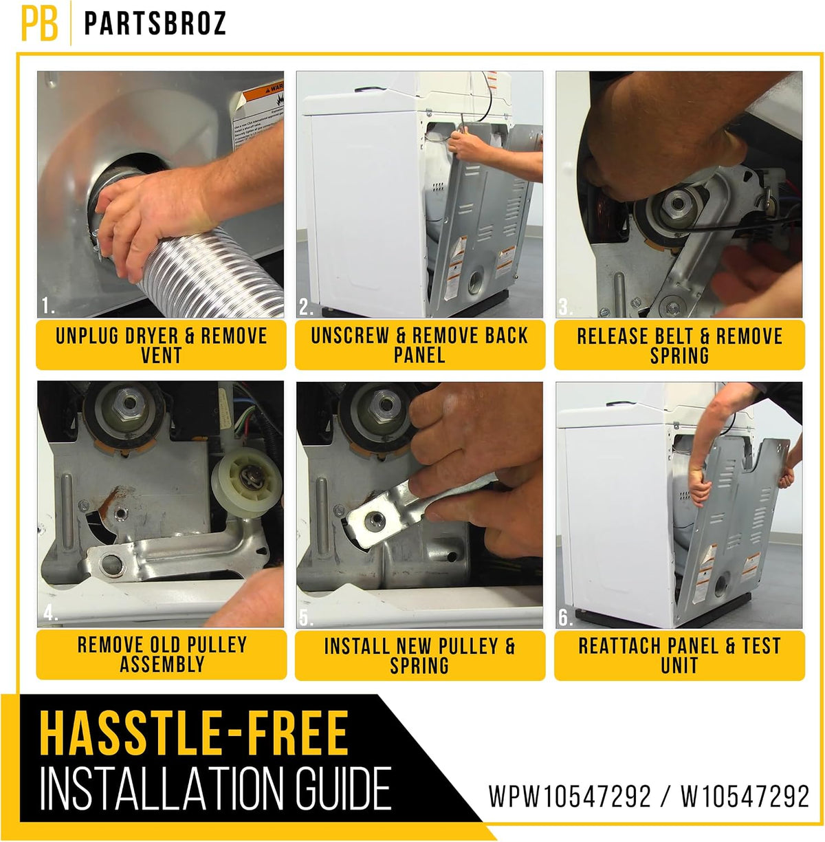 Dryer Idler Pulley Wheel And Arm for Maytag MEDB880BW0