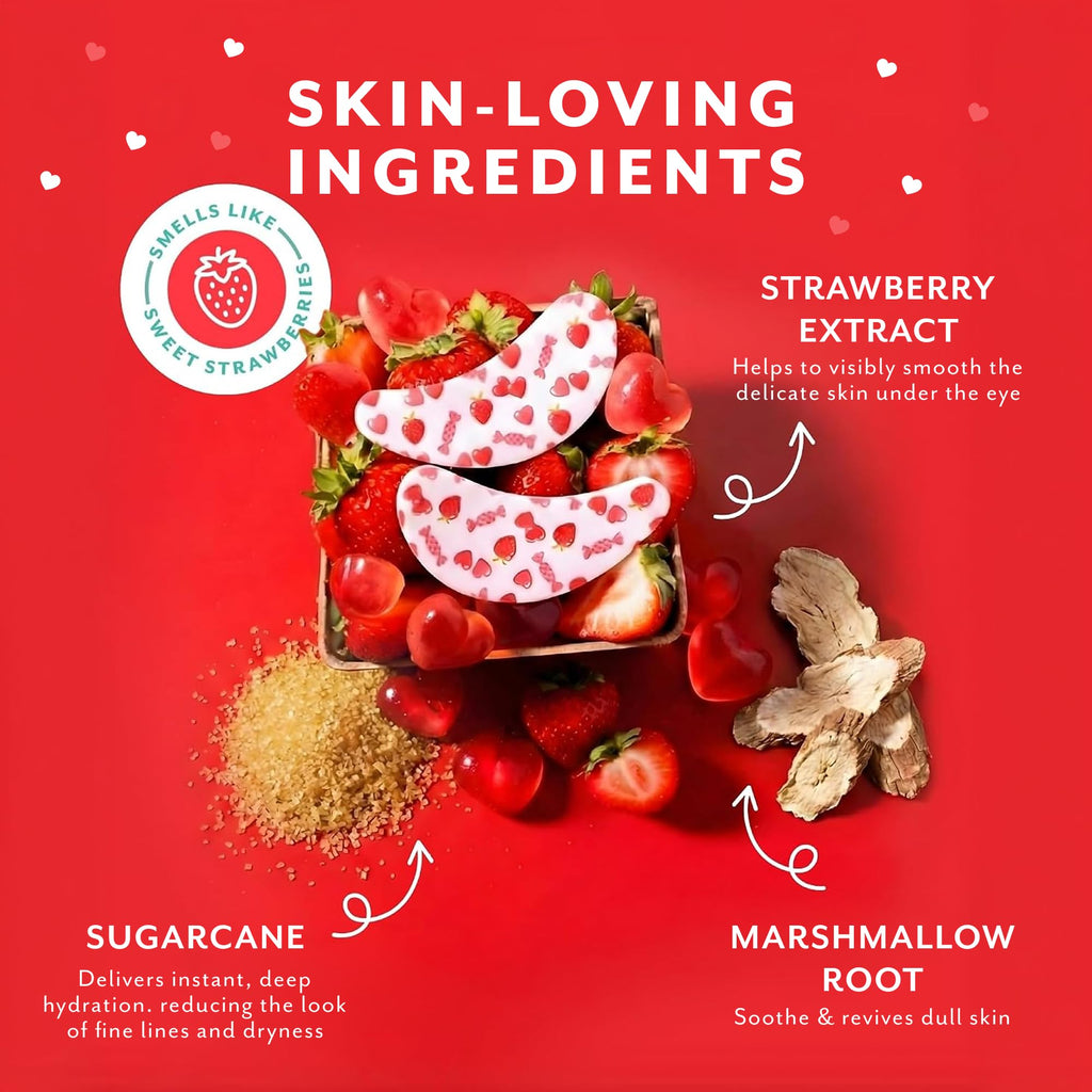 Eye Want Candy Strawberry Red Under Eye Patches | 5pk