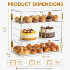 3-Tier Pastry Display Case, Countertop Bakery Display Case