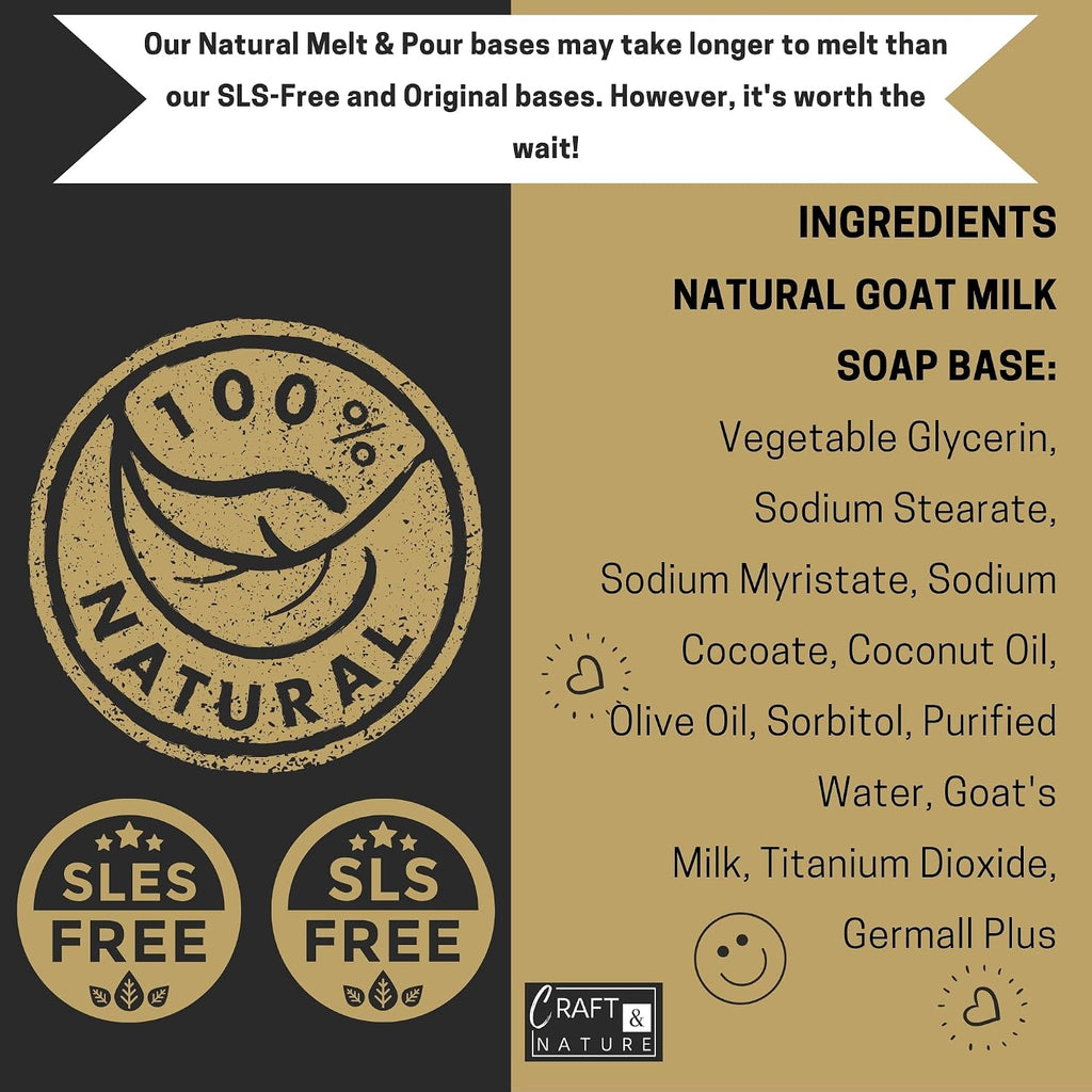 4 LB All Natural Clear Moisturizing Glycerin Melt And Pour Soap Base for Soap Making (4 Pound (Pack of 1), Goat Milk