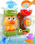 Toddler Bath Toys for Kids Ages 1-3 Waterfall Bathtub Toys for Toddlers 2-4 | with 3 Stacking Cups No Mold Baby Bath
